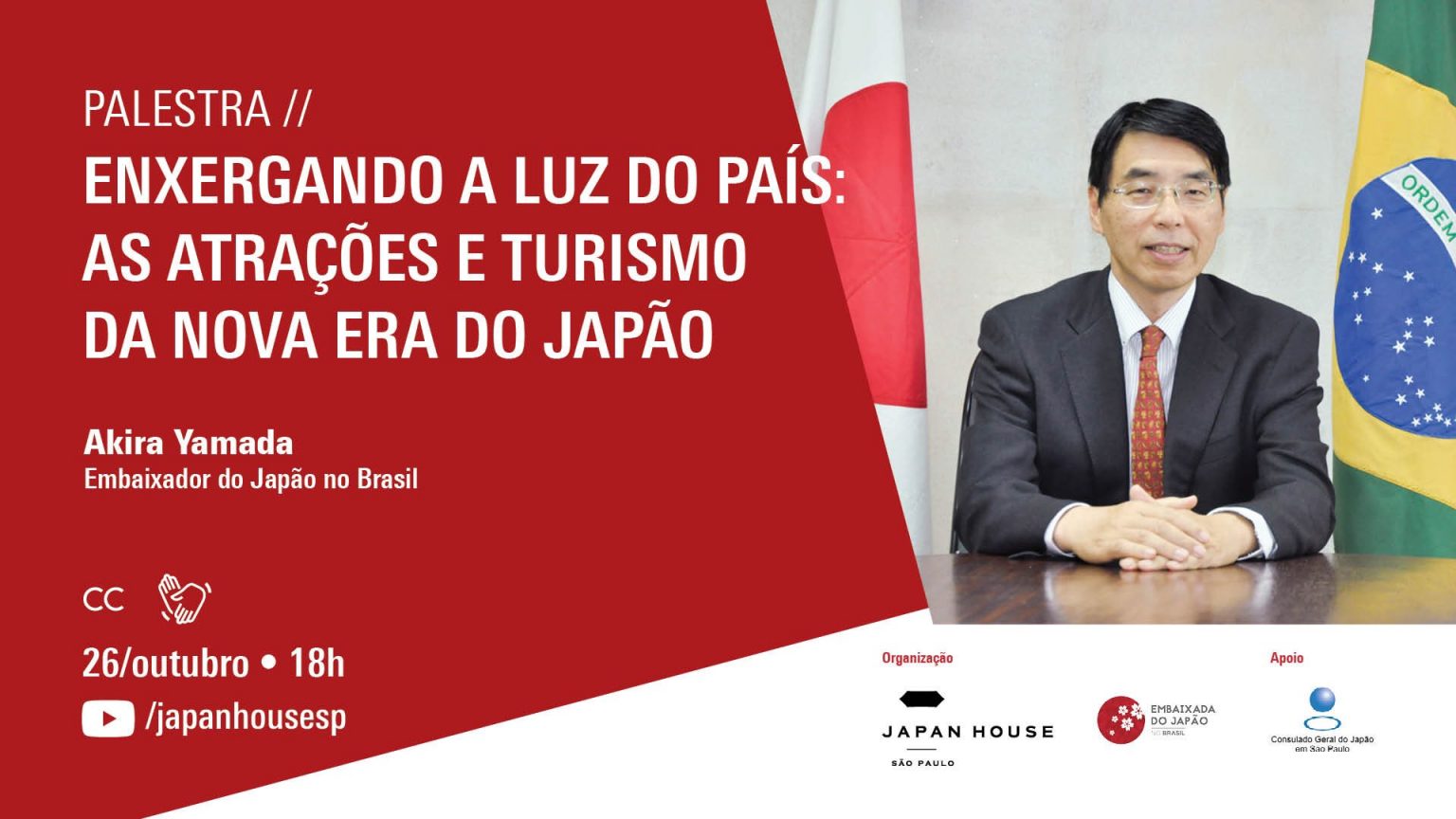 Embaixador do Japão faz palestra sobre o turismo no seu país