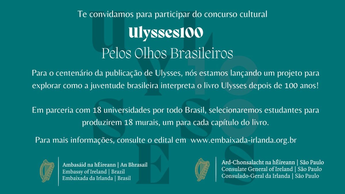 Embaixada e o Consulado-Geral da Irlanda lançam concurso cultural