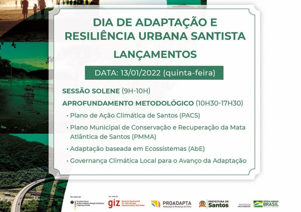 Dia de Adaptação e Resiliência Urbana Santista é realizado com apoio da Alemanha