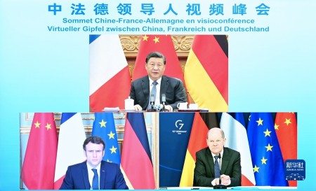 Xi Jinping trata da questão ucraniana com líderes da Alemanha e França
