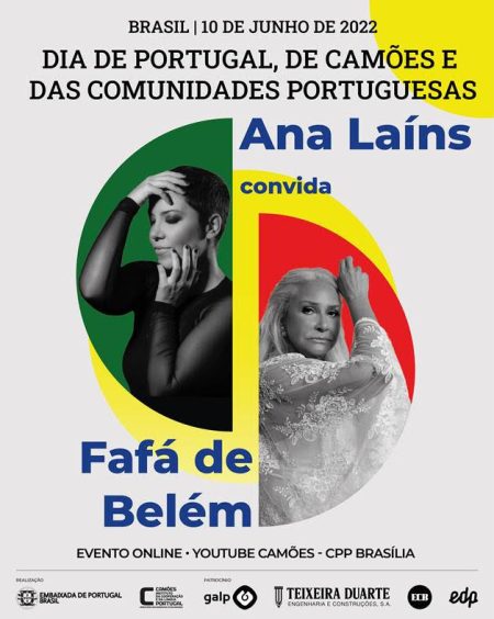 Cantoras Ana Laíns e Fafá de Belém celebram o Dia de Portugal, de Camões e das Comunidades Portuguesas