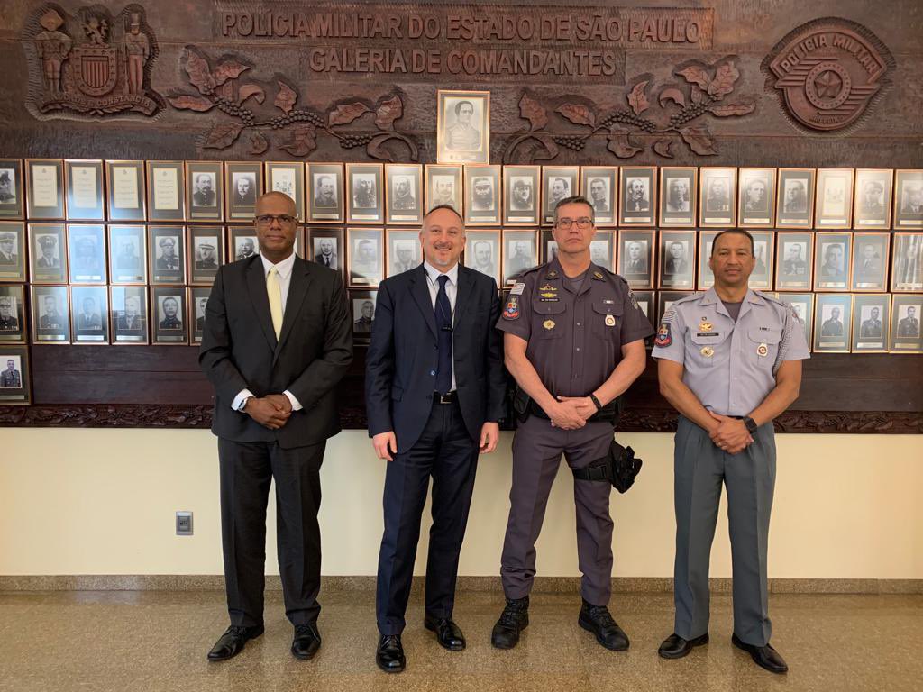 Cônsul da Itália em São Paulo visita comandante geral da Polícia Militar