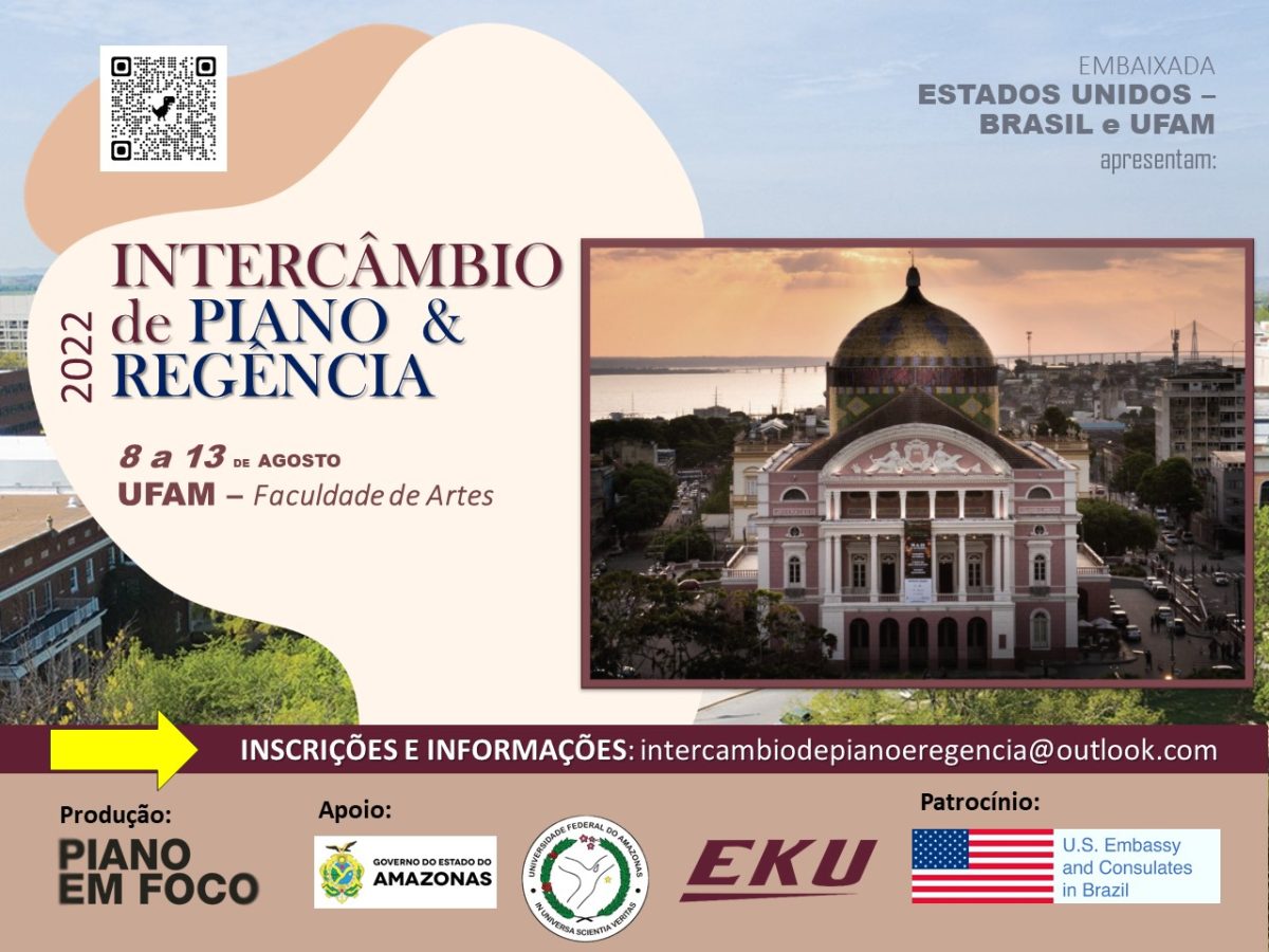 Embaixada dos EUA promove intercâmbio de Piano e Regência, em Manaus