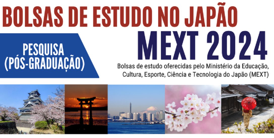 Governo do Japão organiza palestra sobre bolsas de pós-graduação para estudantes brasileiros nos dias 18 e 26 de abril