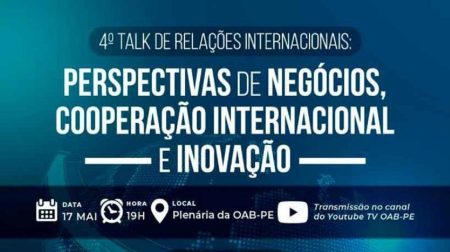 IV Talk de Relações Internacionais ocorre dia 17 de maio