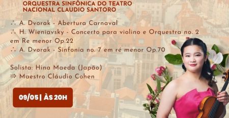Violinista japonesa apresenta-se em Brasília em evento com entrada gratuita