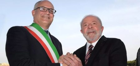 Em encontro, Lula agradece solidariedade do prefeito de Roma