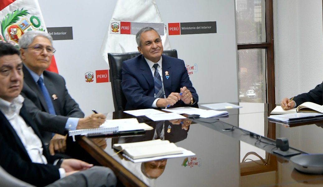 Ministro do Interior do Peru se reúne virtualmente com Flávio Dino
