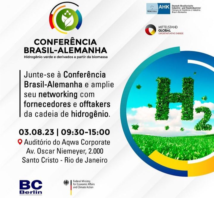 Conferência Brasil-Alemanha: Hidrogênio verde e derivados acontece em agosto