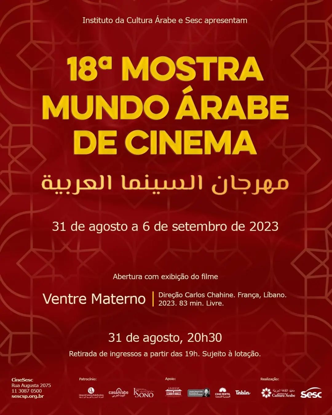 18ª Mostra Mundo Árabe de Cinema apresenta a diversidade dos países árabes