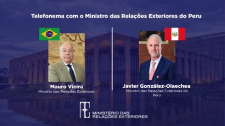 Chanceler Mauro Vieira conversa com autoridades da América do Sul