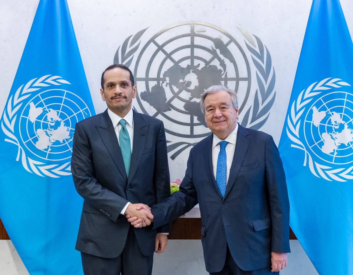 Ministro das Relações Exteriores do Catar se reúne com chefe da ONU