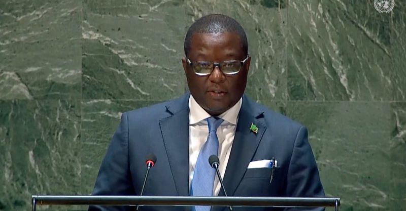 Representante Permanente da Zâmbia na ONU discursa no segundo Grupo de Trabalho de Economia Digital do G20 (DEWG) no Brasil