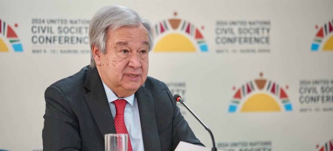 Em Nairobi, Guterres destaca potencial africano na transição energética