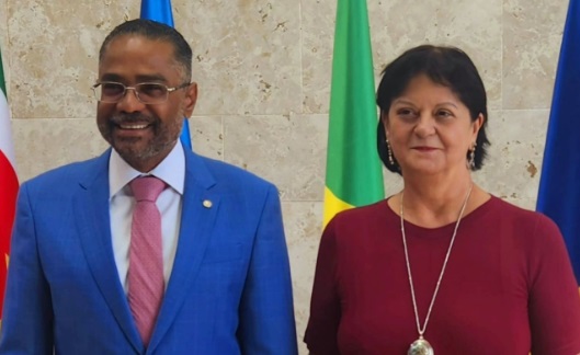 Embaixadora da Romênia recebe visita do Deputado Marcio Marinho