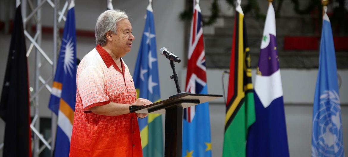 Em Tonga, Guterres abre Fórum das Ilhas do Pacífico pedindo impulso do G20 na ação pelo clima