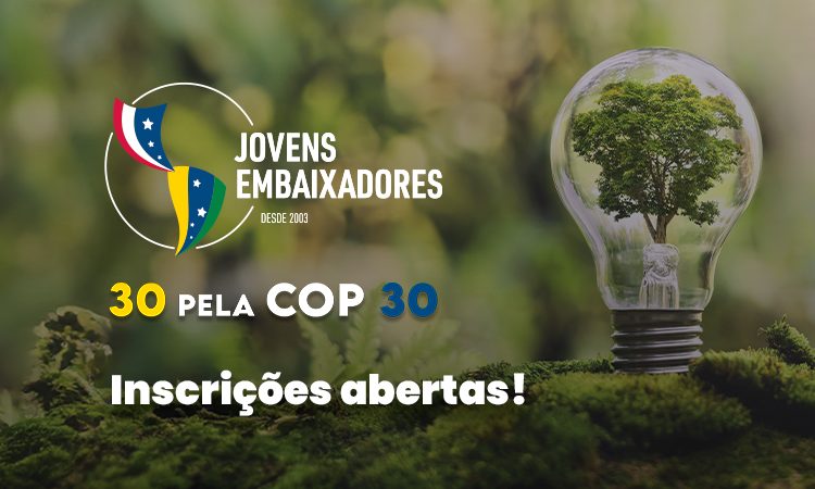 Programa Jovens Embaixadores 2025 selecionará jovens engajados em ações socioambientais