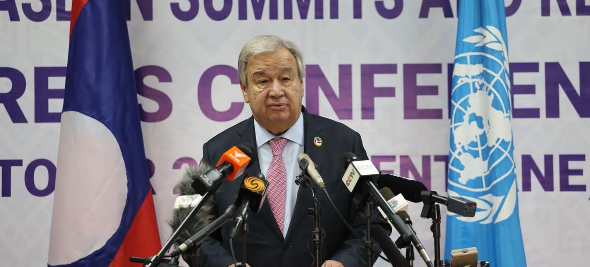 Guterres convoca Asean a agir em conectividade, finanças, clima e paz