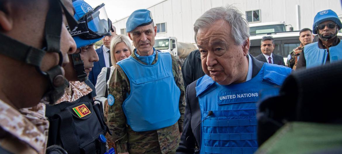 Em visita ao Líbano, Guterres elogia atuação das forças de paz da ONU no país