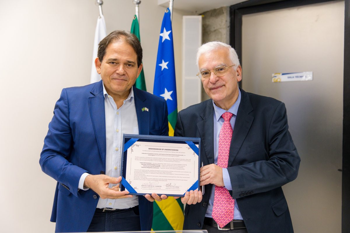 Fecomércio-GO e Invest Cyprus assinam Memorando para fortalecer relação bilateral