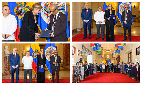 Nova Embaixadora do Equador na OEA apresenta credenciais aos Estados-Membros