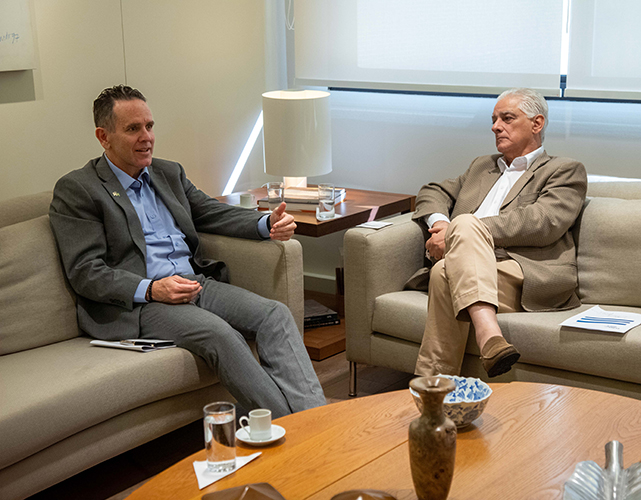 Presidente da Firjan se reúne com o cônsul-geral dos EUA no Rio de Janeiro