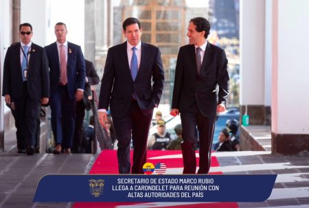 Secretário de Estado dos EUA, Marco Rubio, cumpre agenda oficial em Quito