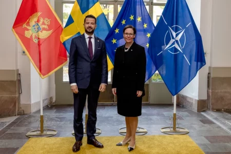 Suécia reitera apoio ao processo de adesão de Montenegro à União Europeia