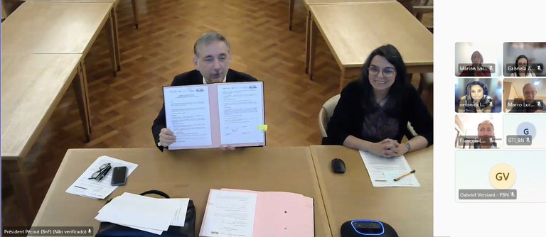 FBN assina Acordo de Cooperação Técnica com a Biblioteca Nacional da França