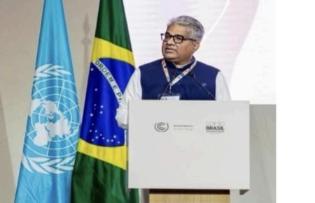 Ministro indiano apresenta Declaração Nacional da Índia no segmento de alto nível da COP30, em Belém