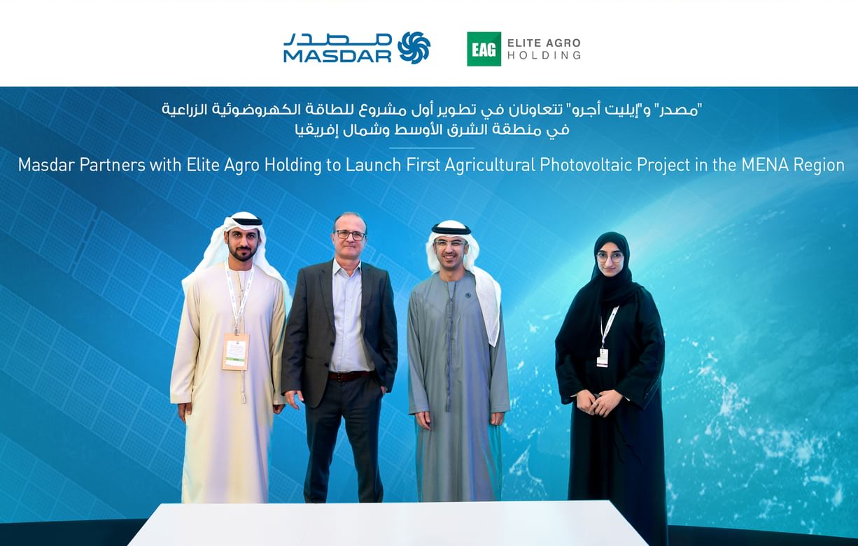 Masdar e Elite Agro vão lançar primeiro projeto agrícola de energia solar do Oriente Médio e Norte da África