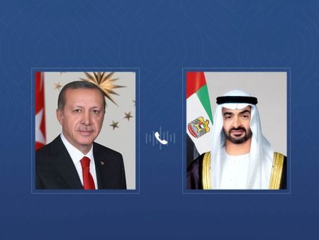 Presidentes dos Emirados Árabes Unidos e da Turquia discutiram relações bilaterais e desenvolvimentos regionais em uma chamada telefônica