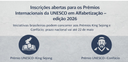 UNESCO abre inscrições para prêmios internacionais de alfabetização