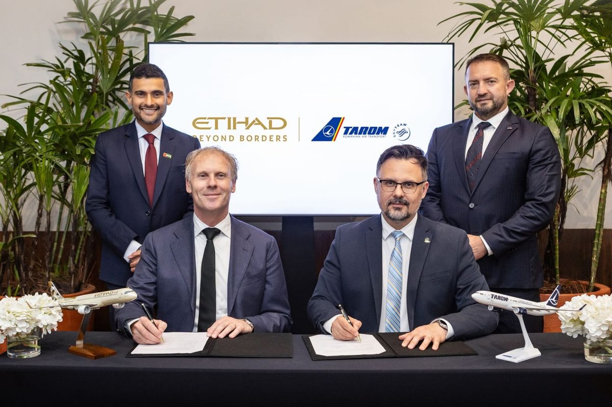 Etihad e companhia aérea nacional da Romênia firmam acordo para ampliar conexões para a Europa Oriental
